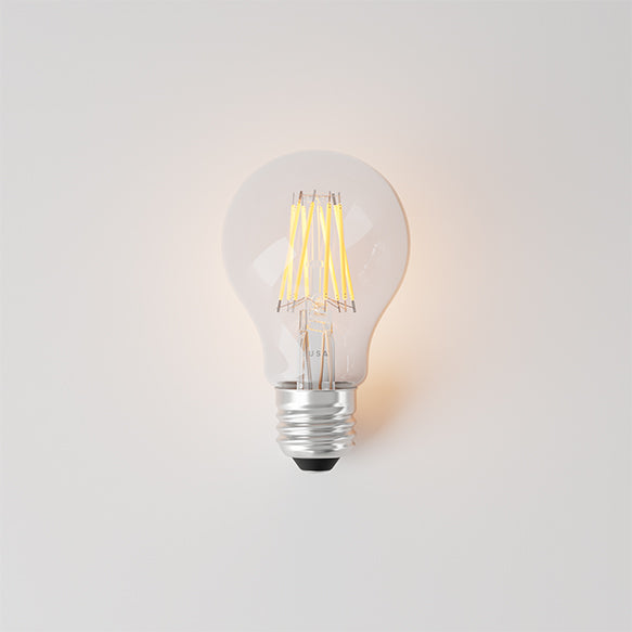 A19 Natural Warm Dimming LED Clear Filament Bulb