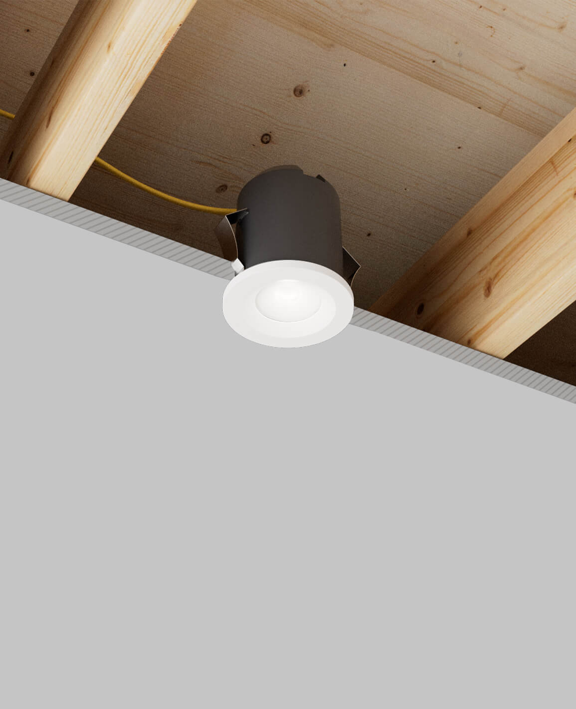 3" LUSA recessed light with remodel housing and white surface trim