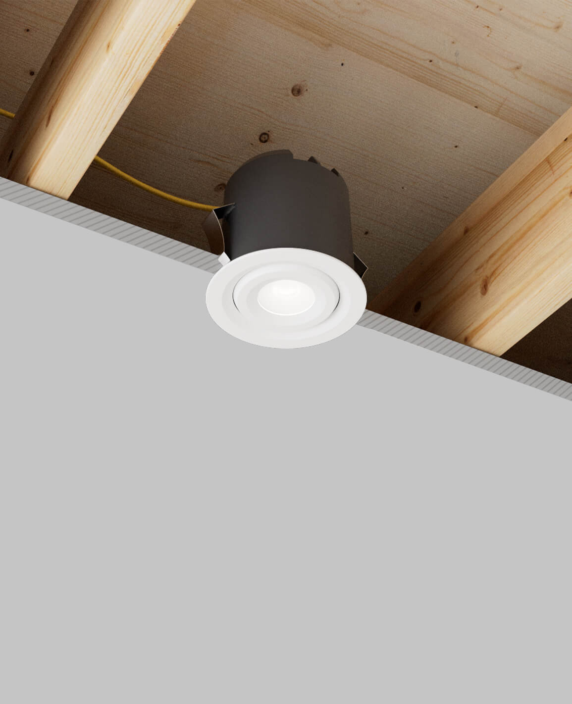 4" LUSA recessed light with remodel housing and white adjustable trim