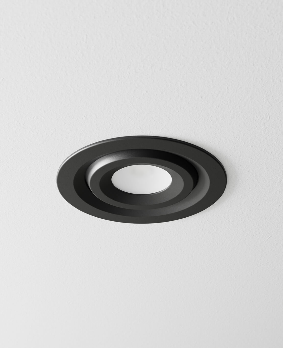 LUSA retrofit recessed light with adjustable black trim
