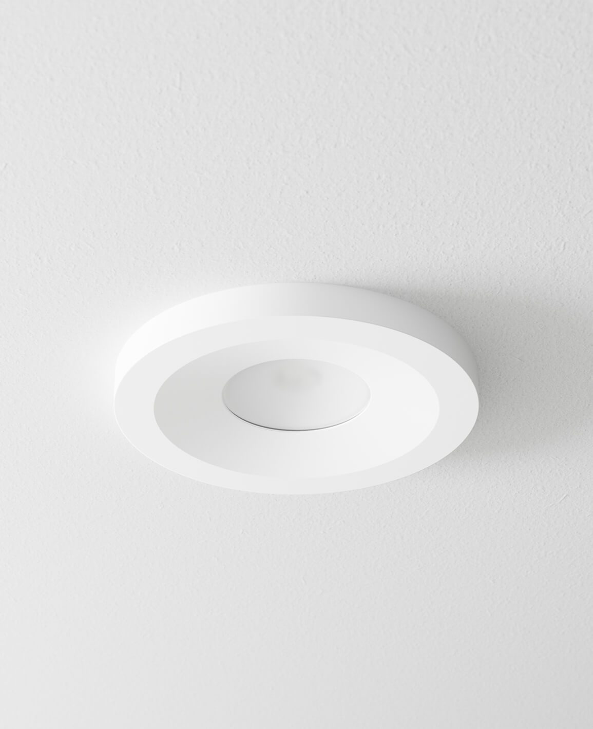 LUSA retrofit recessed light with surface white trim