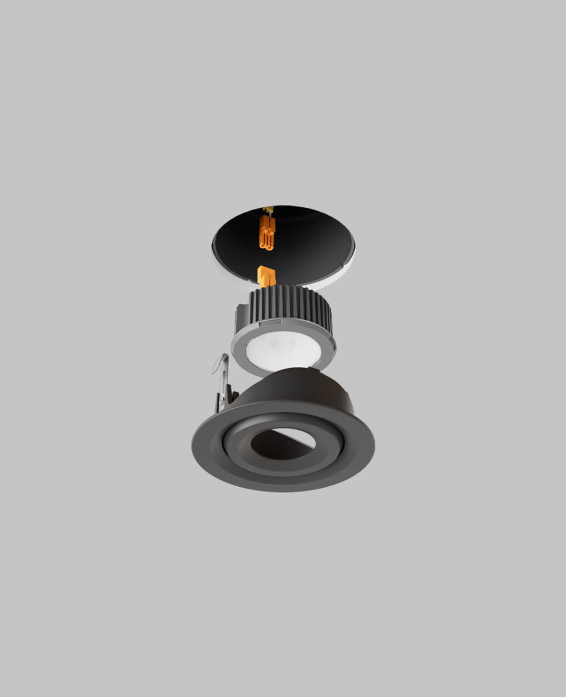 LUSA retrofit recessed light with adjustable black trim