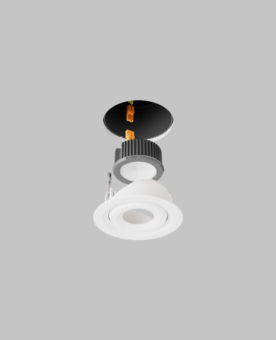 LUSA retrofit recessed light with adjustable white trim