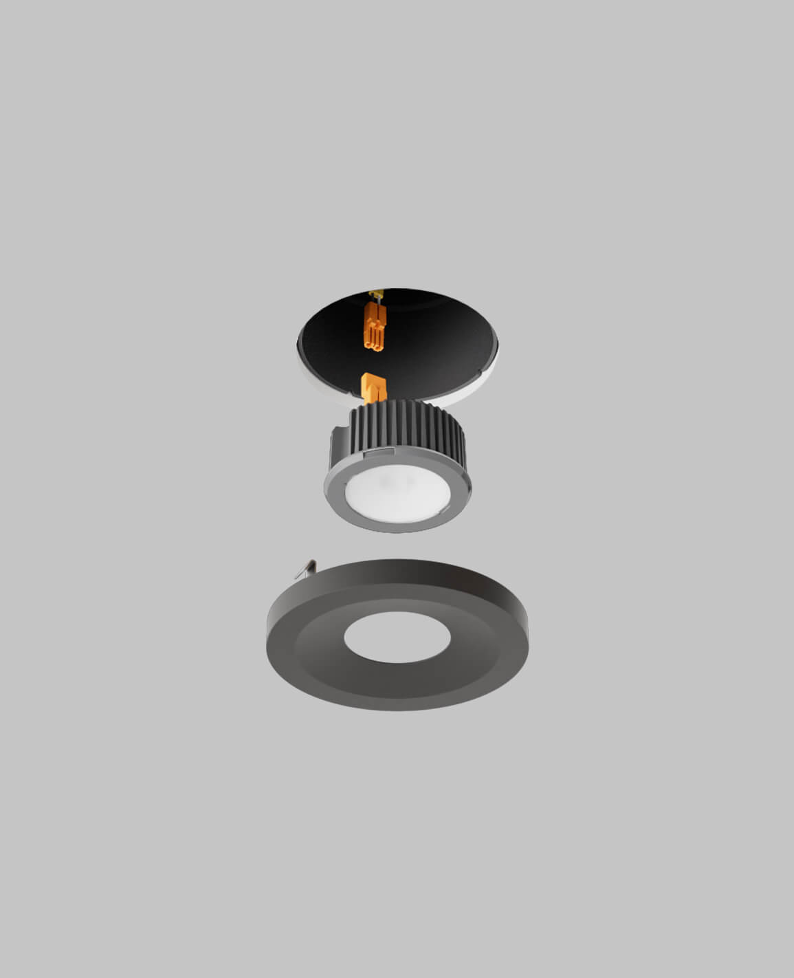 LUSA retrofit recessed light with surface black trim