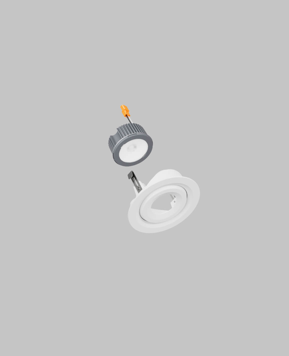 LUSA retrofit recessed light with adjustable white trim