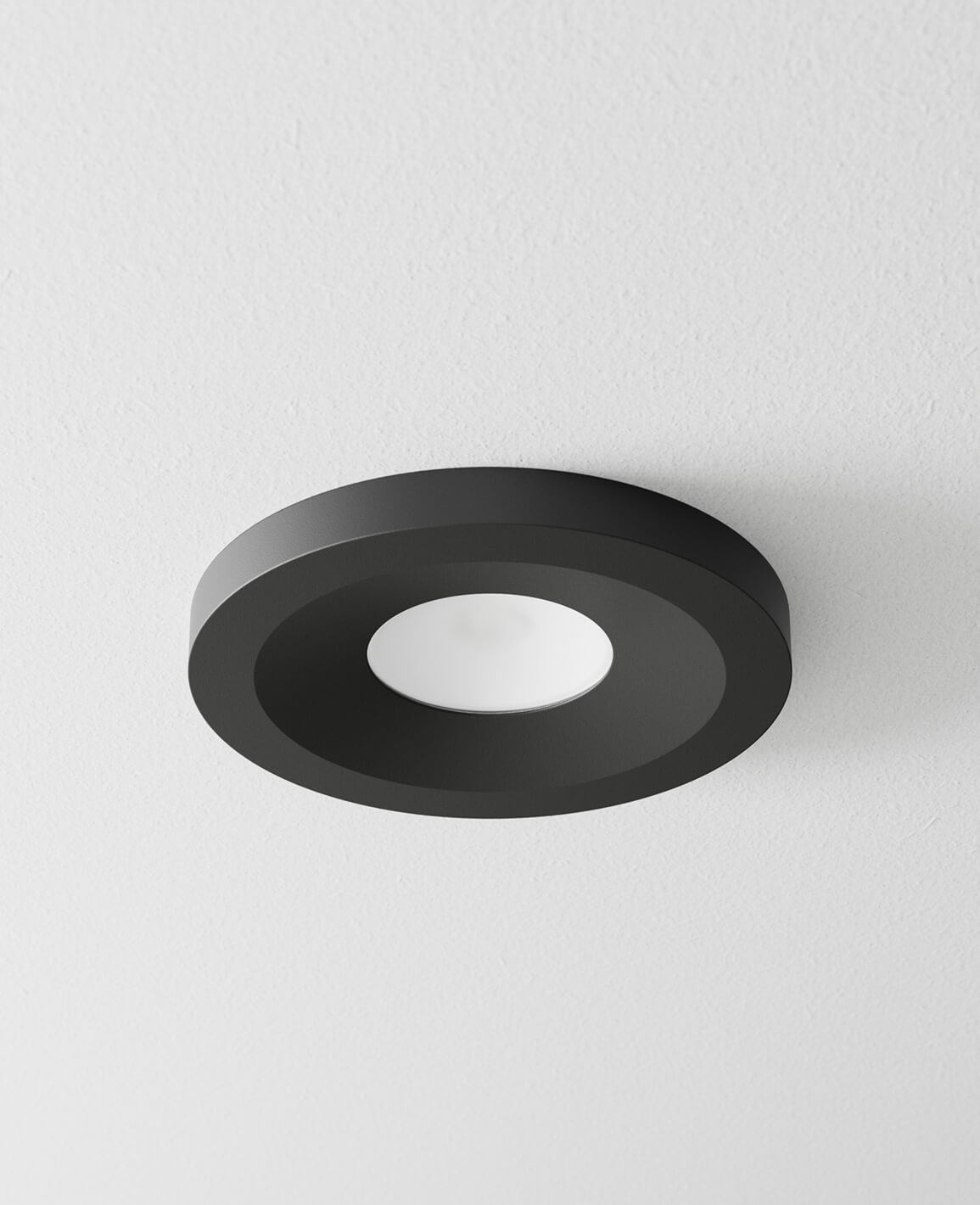 LUSA retrofit recessed light with surface black trim