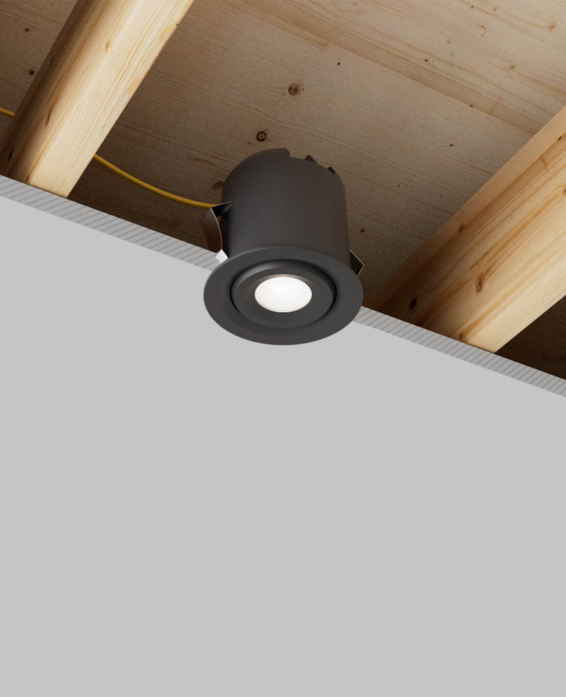 4" LUSA recessed light with remodel housing and black adjustable trim