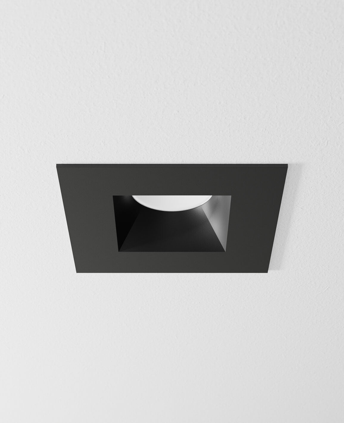 LUSA retrofit recessed light with square black trim